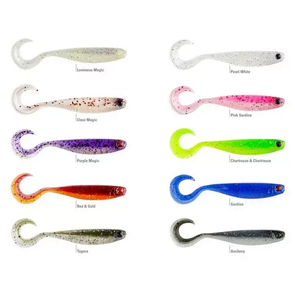 Snelle Levering MUSTAD MEZASHI CROSS CURLY TAIL3.5"PINK SARDINE 6DB/CSO
