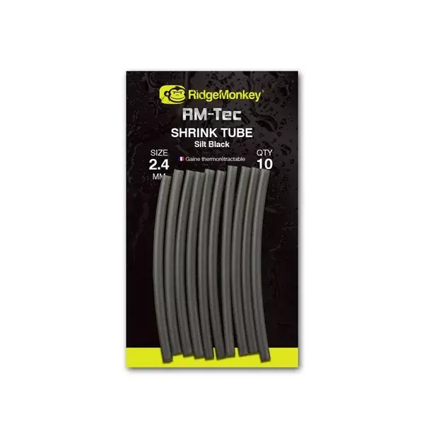 RIDGEMONKEY CONNEXION SHRINK TUBE ZSUGORCSŐ SILT BLACK 2.4MM Laatste Versie