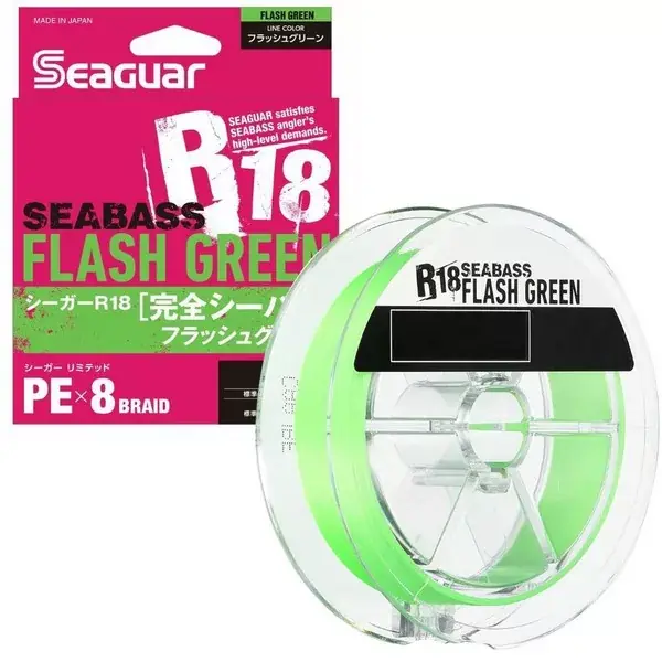 SEAGUAR R18 KANZEN SEABASS FLASH GREEN 150M 0.8PE Tijdelijk Beschikbaar