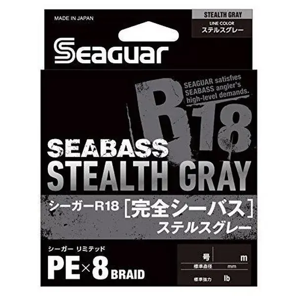 SEAGUAR R18 KANZEN SEABASS STEALTH GRAY 150M 1.0PE Gratis Retour