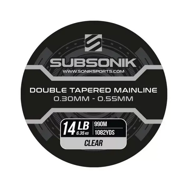 Lage Kosten SUBSONIK DOUBLE TAPERED MAIN LINE CLEAR 14LB 990m FELVASTAGO