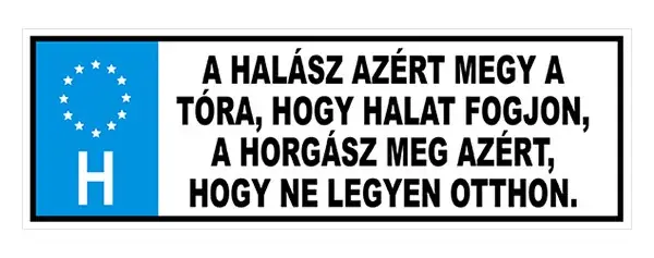 TRÉFA RENDSZÁM A HALÁSZ AZÉRT MEGY Flitsaanbieding