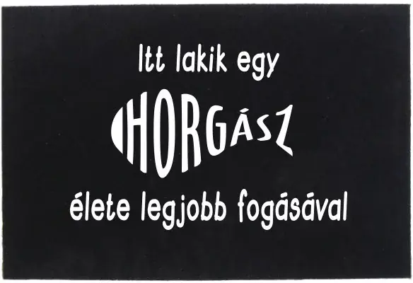 Koop Online TRÉFA FEKETE LÁBTÖRLŐ ITT LAKIK EGY HORGÁSZ