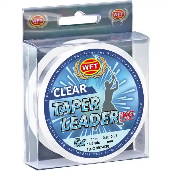 Superprijs ZSINÓR WFT TAPER LEADER 0,20-0,57 CLEAR 5X15M