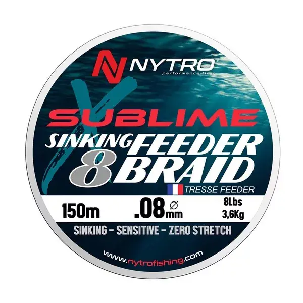 NYTRO SUBLIME X8 SINKING FEEDER BRAID 0,08 Favoriet
