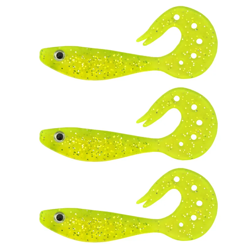 Shop Nu Twister Shad Nevis 3db/cs (Flash Chartreuse) AKCIÓ -50% - Ho