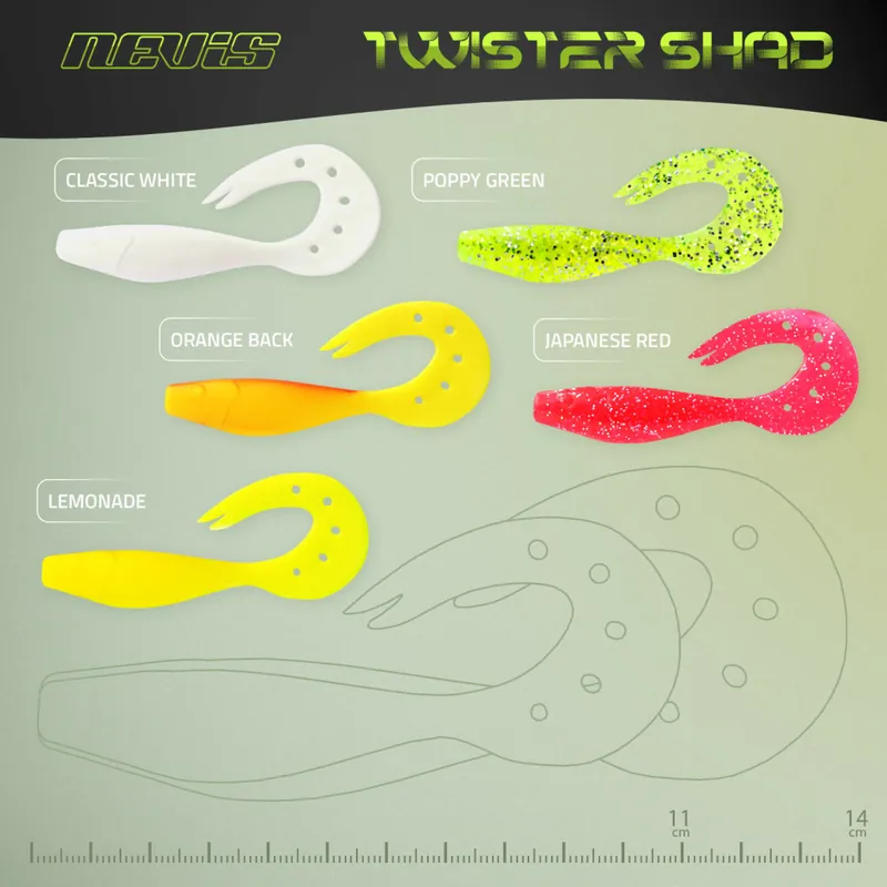 Populair Twister Shad 14cm 2db/cs (Classic White) AKCIÓ -50% - Horgás
