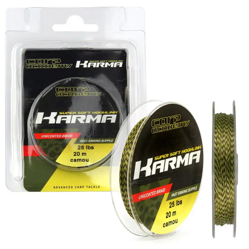 Karma Hooklink 20m 20lb Camo Web és Horgászbo Gereduceerde Prijs