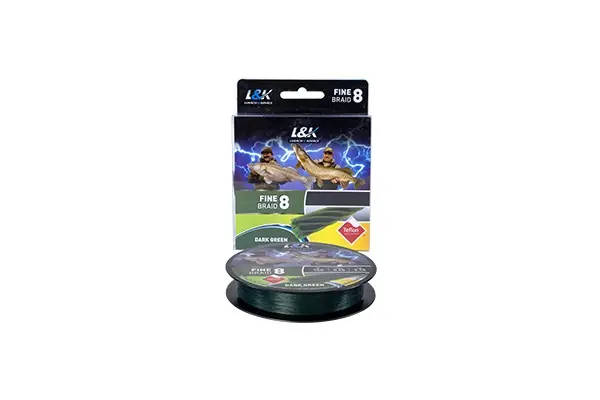 L&K FINE BRAID 8 0,06 150M 4KG DARK GREEN Web Direct Verzonden