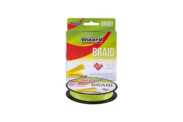 WIZARD BRAID FLUO SÁRGA FONOTT ZSINÓR 0,1 135M 9,13KG - Horg Direct Beschikbaar