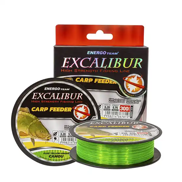Merkproduct EXCALIBUR CARP FEEDER FLUO SÁRGA-ZÖLD CAMOU 300M 0,35 ZSINÓR