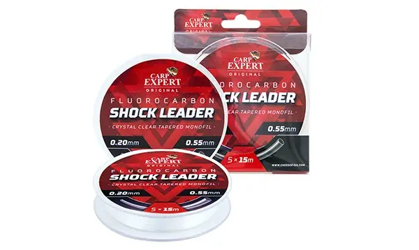 CARP EXPERT FLUOROCARBON SHOCK LEADER 0.30MM-0.55MM - Horgás Speciale Aanbieding