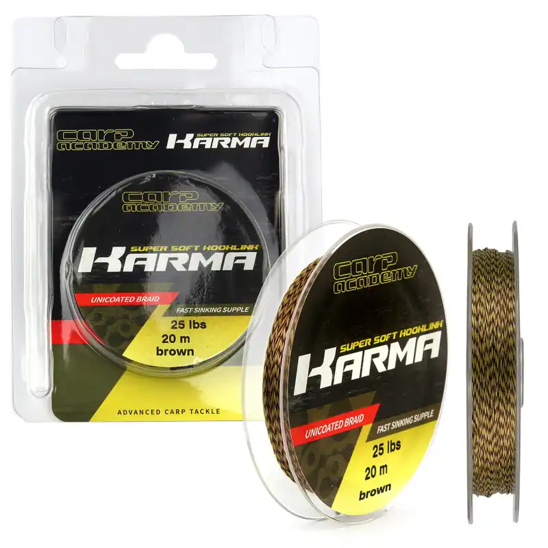 Karma Hooklink 20m 25lb Brown Web és Horgászb Hoge Kwaliteit