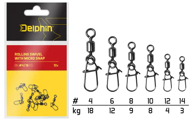 Rolling swivel with micro snap / 10db Web és Goedkoop