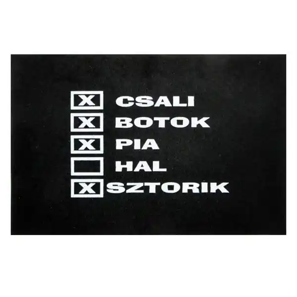Bestseller TRÉFA FEKETE LÁBTÖRLŐ ‘CSALI, BOTOK...‘ - Horgászo