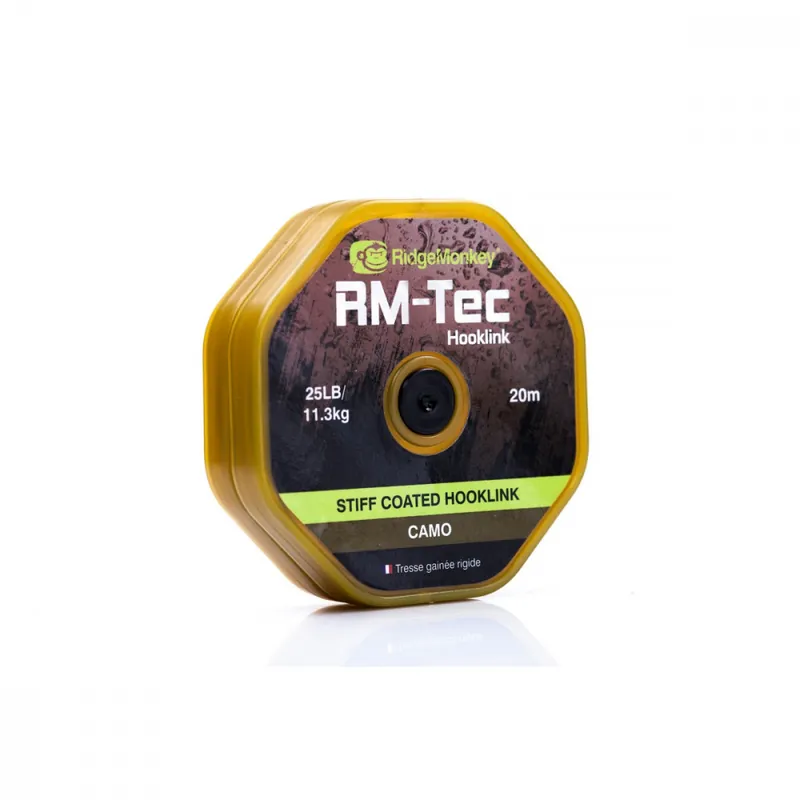 RIDGEMONKEY RM-TEC STIFF COATED HOOKLINK BEVONATOS ELŐKEZSIN Lage Prijs