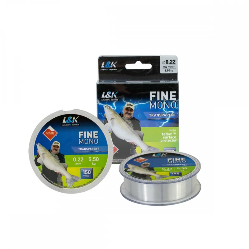 Beperkt Aanbod ZSINÓR L&K FINE MONO 0,30MM 9.1 KG 150M TRANSPARENT - Horgás