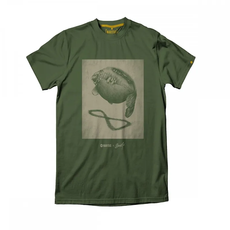 NAVITAS STANART SHADOW TEE GREEN S Web és Hor Finale Uitverkoop