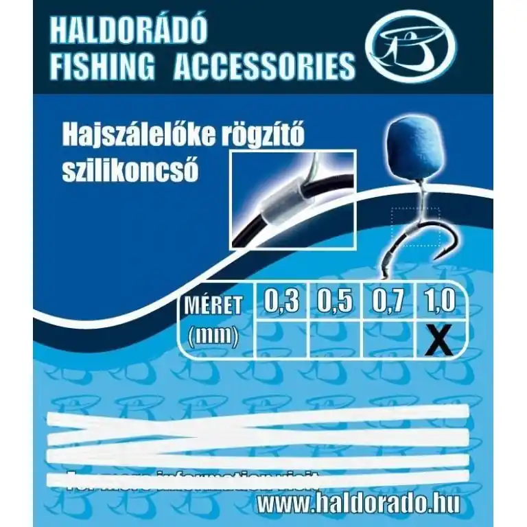 Haldorádó Hajszálelőke rögzítő szilikoncső 0,3 mm - Horgászo Op = Op