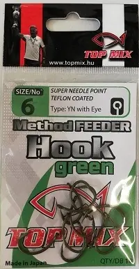 Gecertificeerd Method feeder horog 6 Green Web és Horgászbo