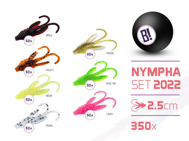 Lage Prijs BOMB Nympha csali szett 2022 színek 2,5cm / 350db - Horgászo