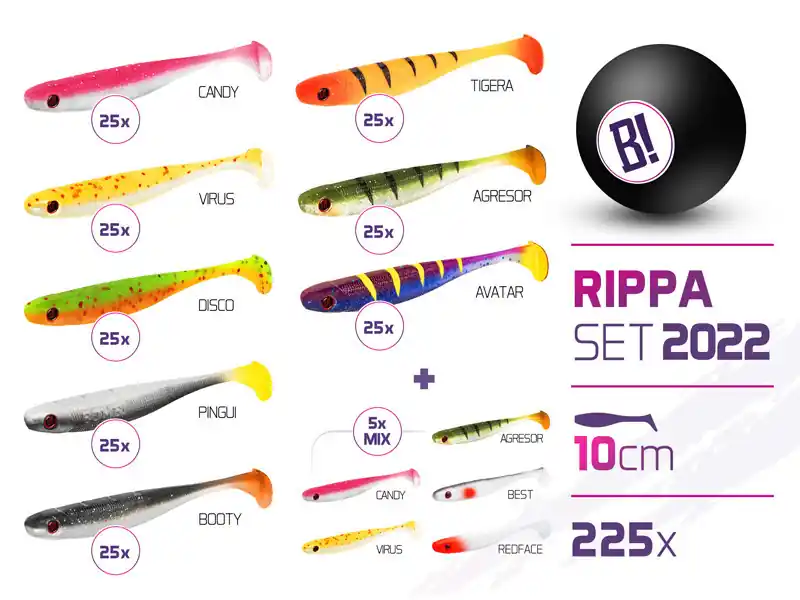 BOMB Rippa csali szett 2022 színek 10cm / 225db - Horgászom. Hete Deal