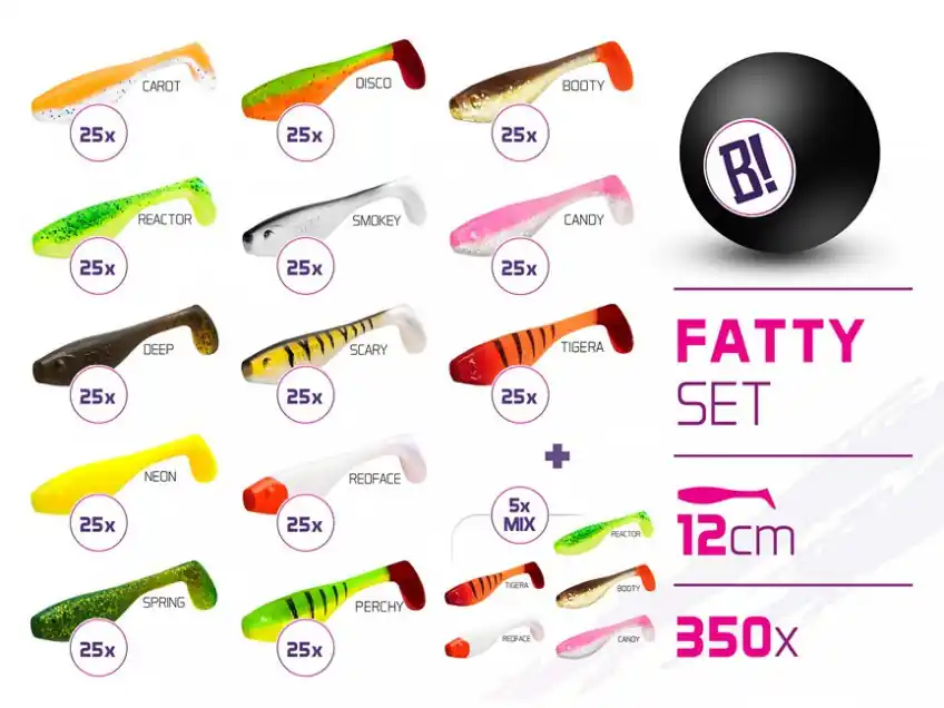 Express Levering Műcsali szettek BOMB Fatty 12cm / 350db Web é