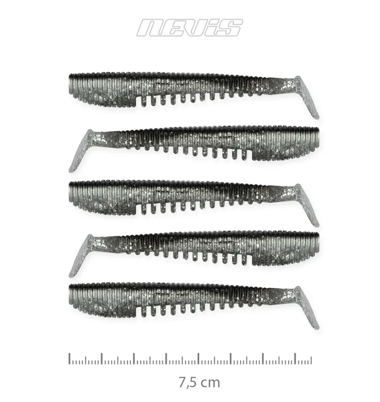 Alleen Vandaag Impulse Shad 7.5cm 5db/cs Ezüst Flitter Web é
