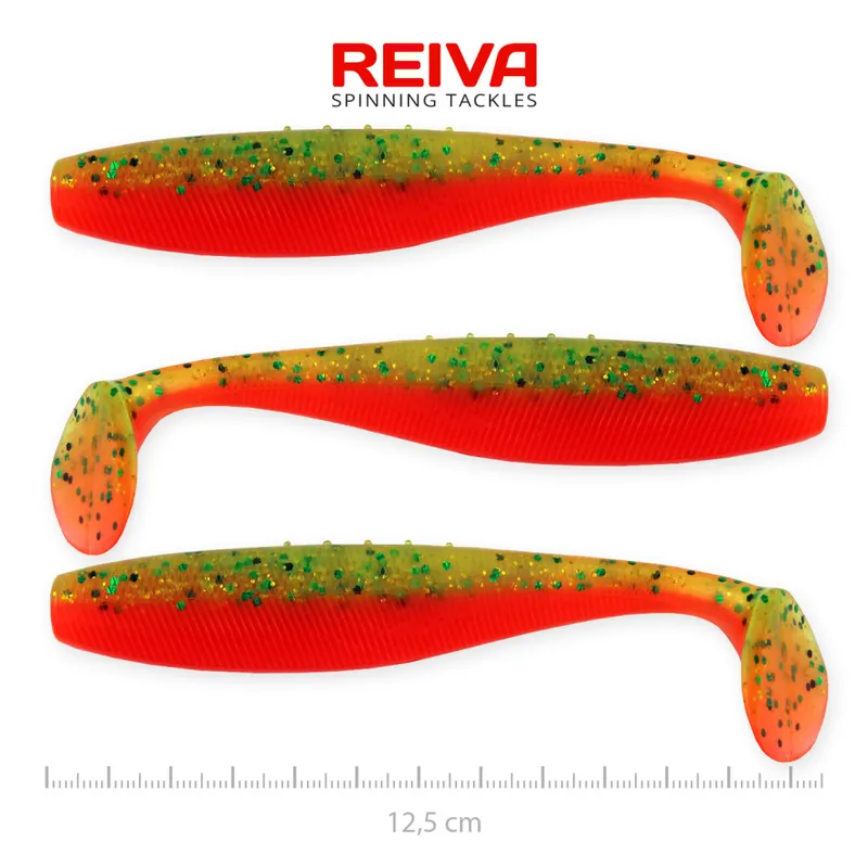 Flat Minnow shad 12,5cm 3db/cs (Crazy Tomato) Premium