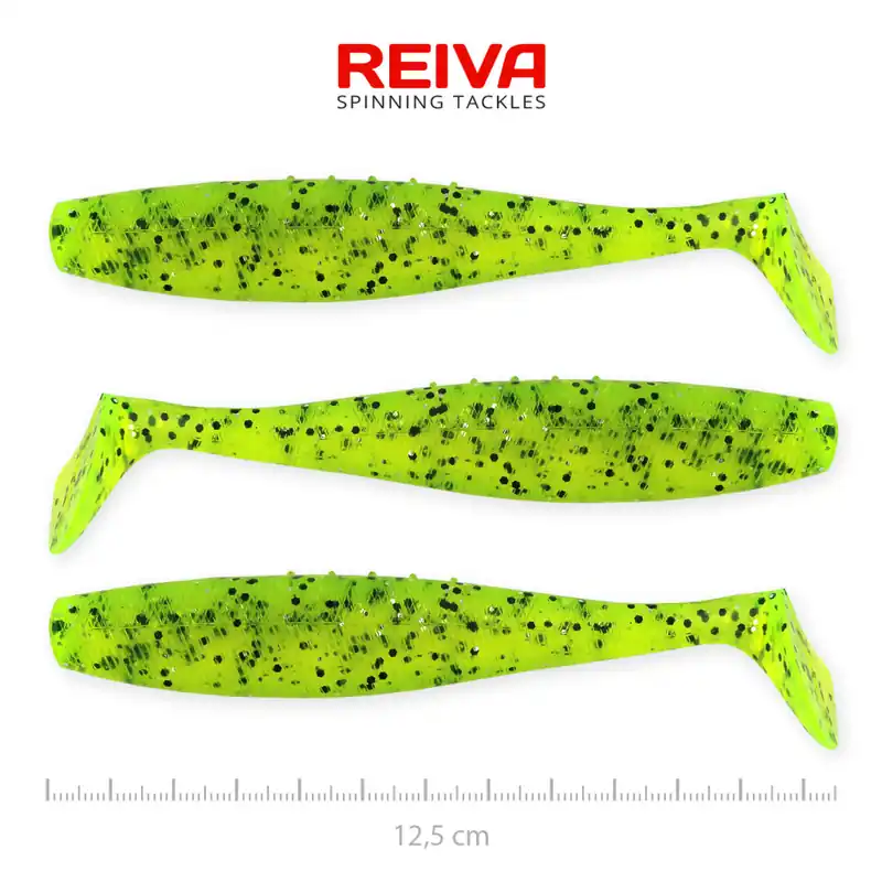 Flat Minnow shad 12,5cm 3db/cs (Poppy Green) Nieuw