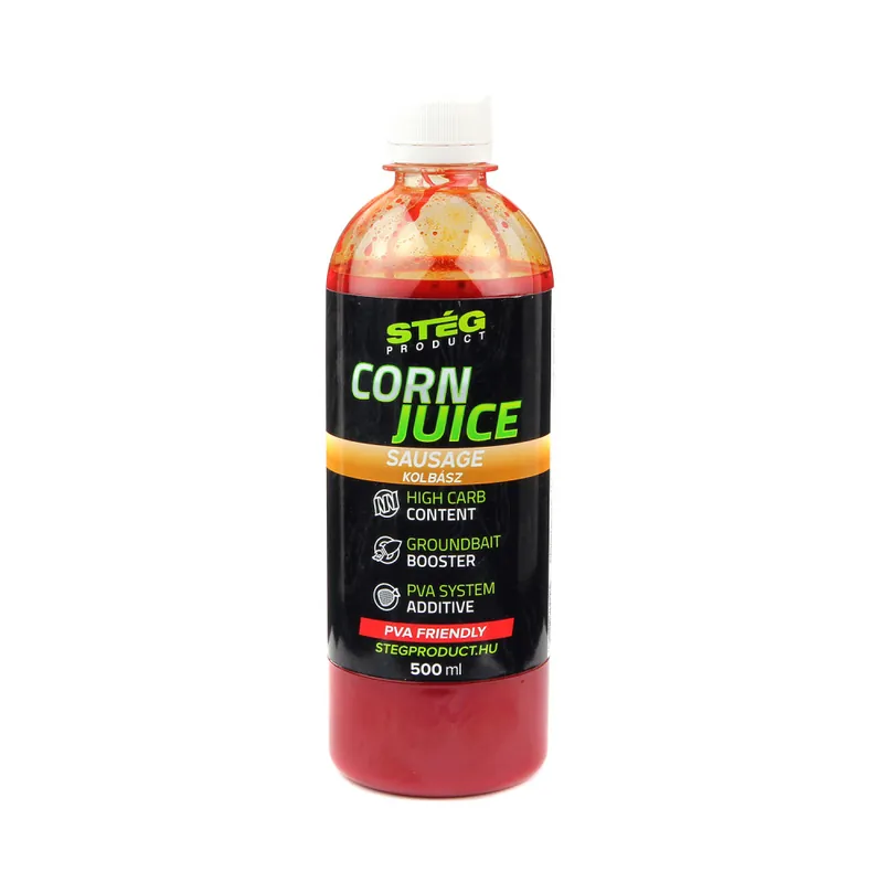 Stég Corn Juice Sausage 500ml Web és Horgászb Hoge Kwaliteit