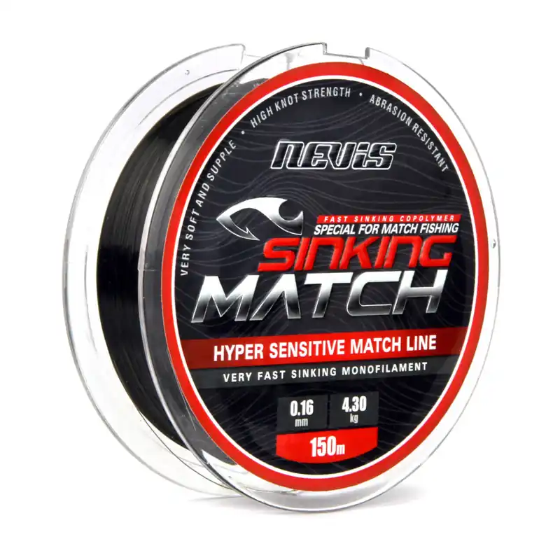Speciale Aanbieding Nevis Sinking Match 150m 0.22mm Web és Horgás
