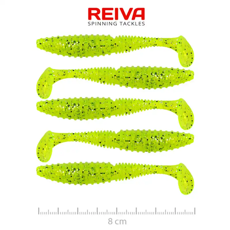 Zander Power Shad 8cm 5db/cs (Poppy Green) We Betrouwbaar