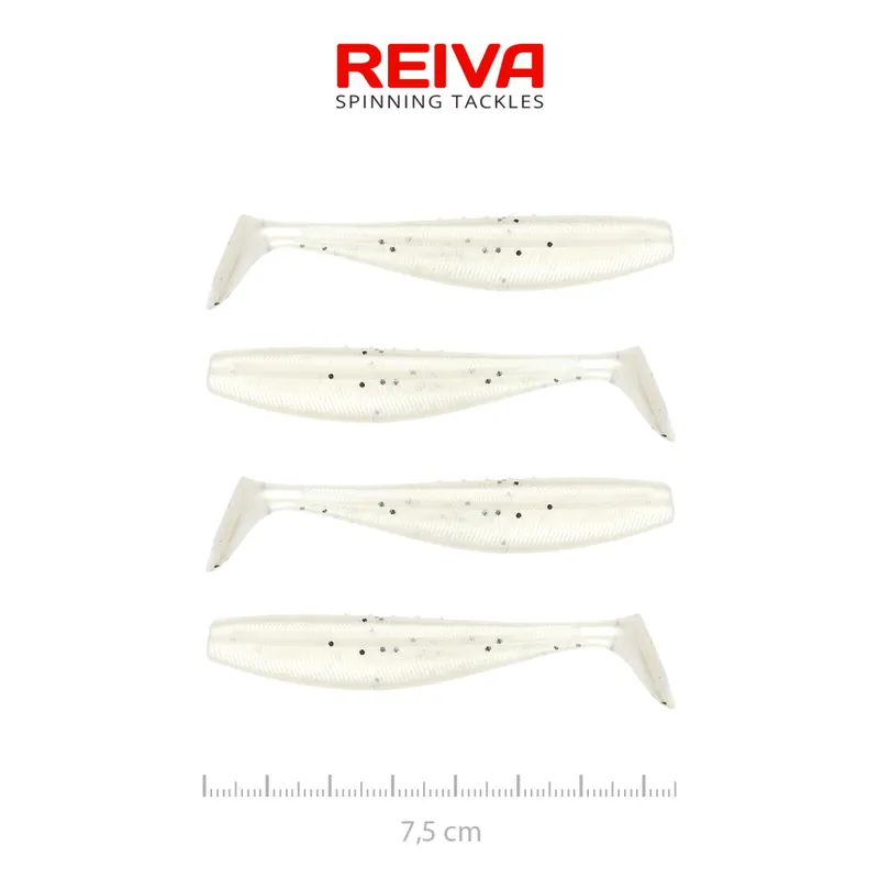 Flat Minnow shad 7,5cm 4db/cs (Pearl Dot) Web Gereduceerde Prijs