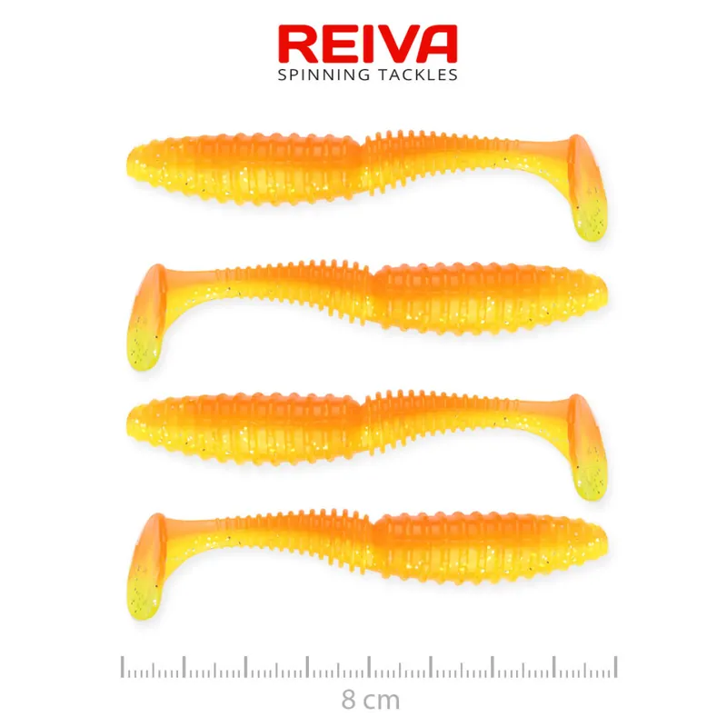 Speciale Aanbieding Zander Power Shad 8cm 4db/cs (Shiny Orange) W