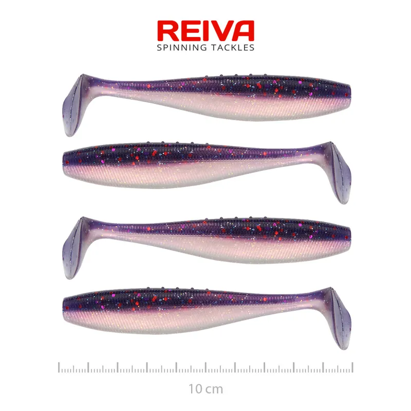 Fabrieksprijs Flat Minnow Shad 10cm 4db/cs (Purple Pearl) W