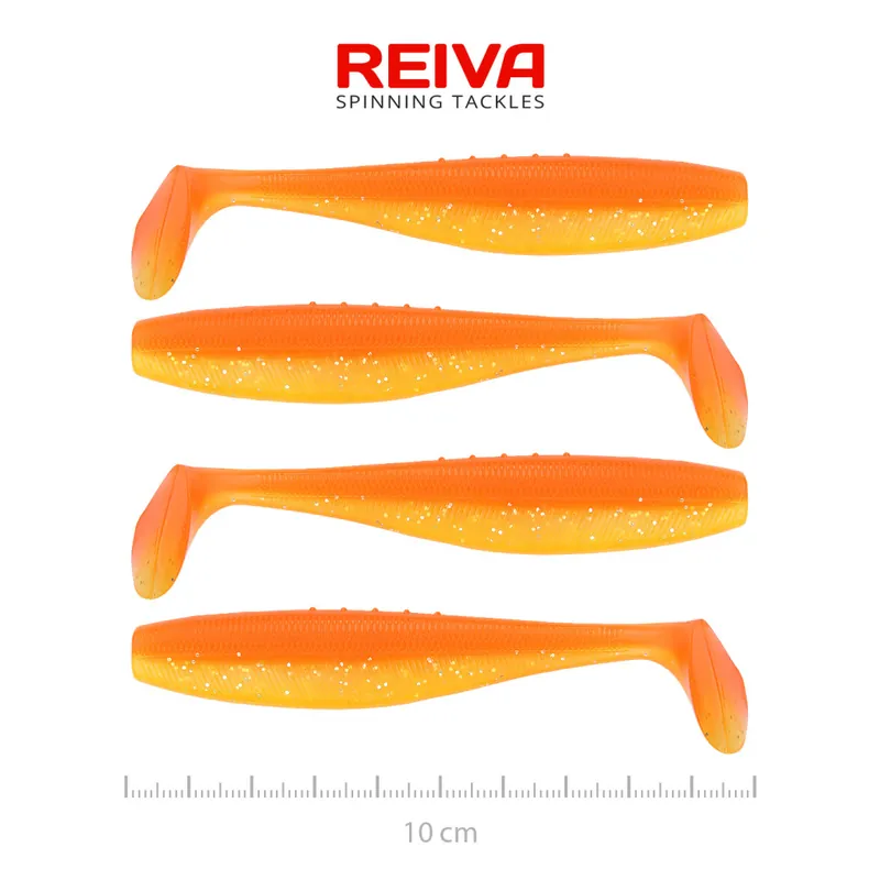 Flat Minnow Shad 10cm 4db/cs (Shiny Orange) W Goedkoop