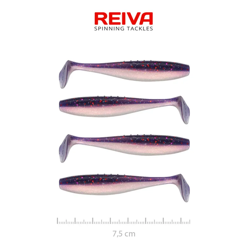 Laatste Kans Flat Minnow shad 7,5cm 4db/cs (Purple Pearl)