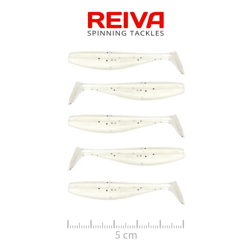 Aanbieding Flat Minnow Shad 5cm 5db/cs (Pearl White) Web