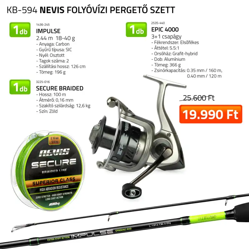 Koopje Folyóvízi pergető szett 1436-245+ 2535-440+ 3225-016 - Horgá