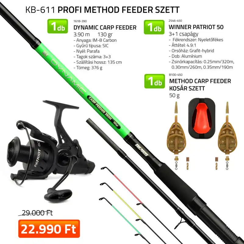 Gratis Retour Profi method feeder szett 1618-390+ 2546-450+ 8100-450 - Hor