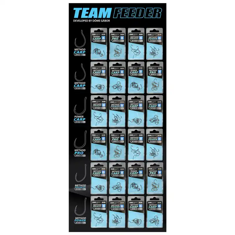 Bestel Nu Team Feeder bemutató tábla Web és Horgászbolt