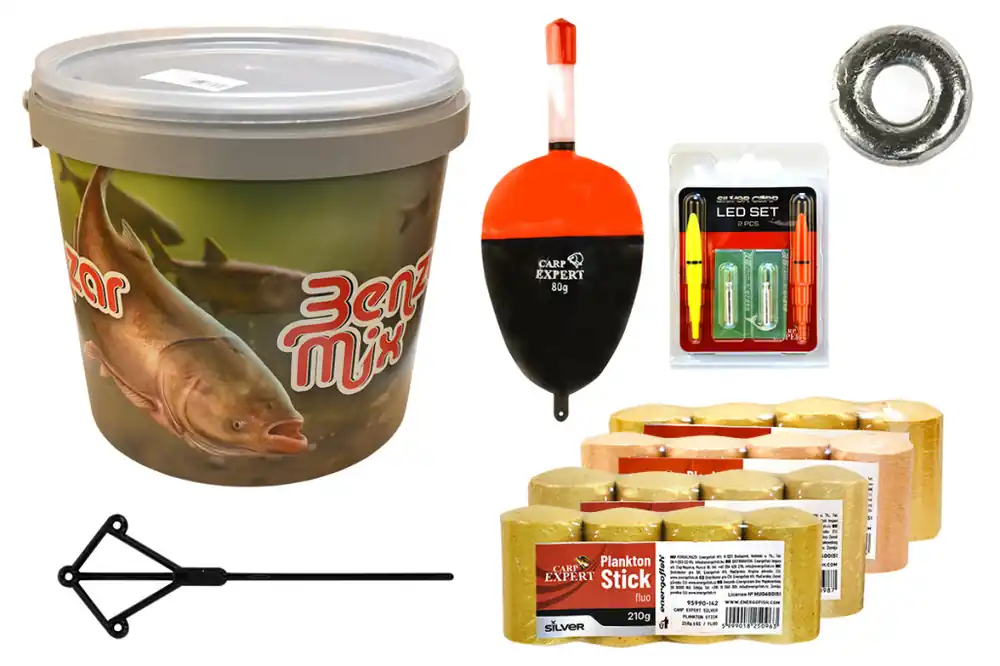 CARP EXPERT BUSA TABLETTE SZETT VILÁGÍTÓ ÚSZÓVAL ÉS VÖDÖRREL Gecertificeerd