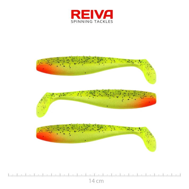 Koopje Flat Minnow shad 14cm 3db/cs (Watermelon) Web