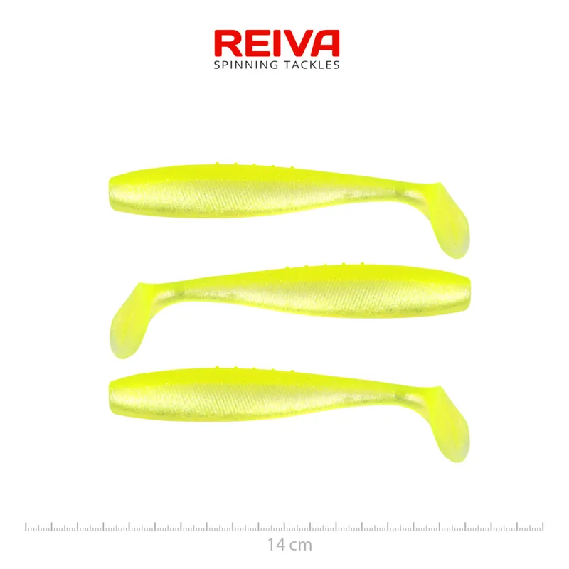 Nieuw Flat Minnow shad 14cm 3db/cs (Flash Lemonade)