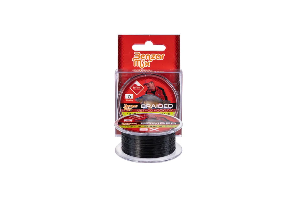 Actieprijs BENZAR BRAIDED METHOD HOOKLINK 0,18 10M 14,26KG BLACK - Horg