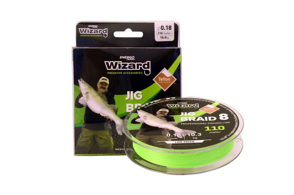 ZSINÓR WIZARD JIG BRAID 0,18MM 10.3 KG 110M LIME GREEN - Hor Actieprijs