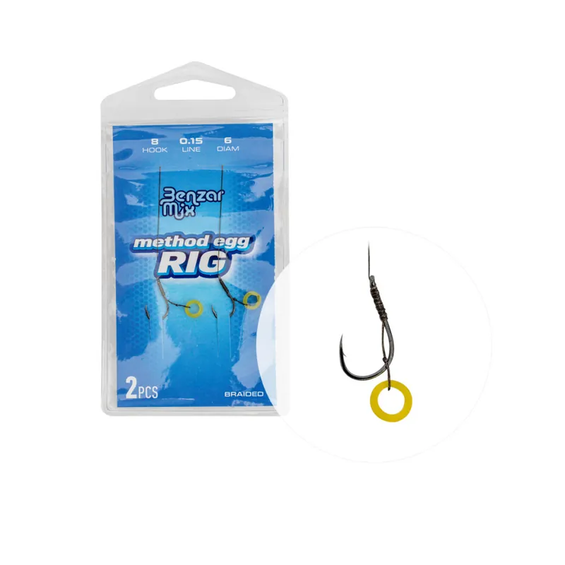 BENZÁR BRAIDED METHOD EGG RIG 8 Web és Horgás Koop Vandaag