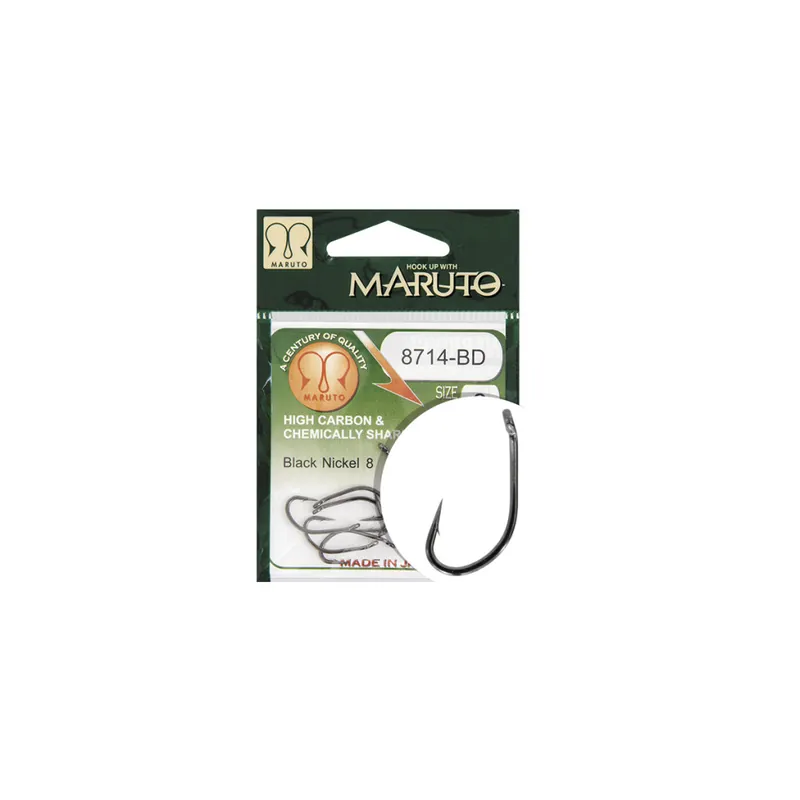 Aanbieding MARUTO HOROG 8714BD CARP HOOKS HC T.D.E.5° BARBED FORGED BLA