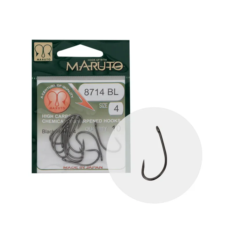 Koop Vandaag MARUTO HOROG 8714BL CARP HOOKS HC T.D.E.5° BARBLESS BLACK NI